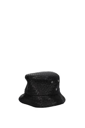 Bottega Veneta Hats Men Leather Black