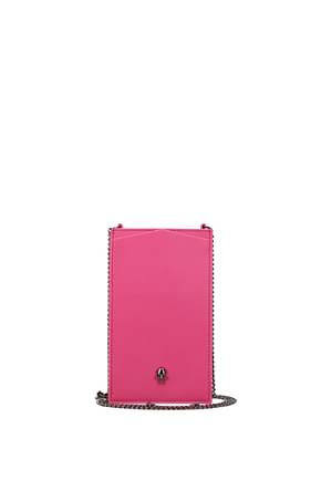 Alexander McQueen Selfphone cover Women Leather Pink Fluo Pink