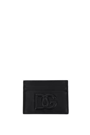 Dolce&Gabbana Document holders Women Leather Black
