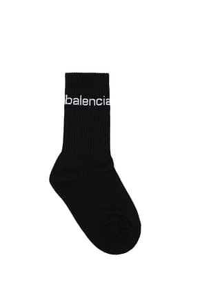 Balenciaga Short socks Women Cotton Black White