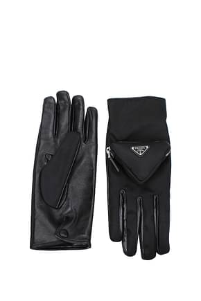 Prada Gloves Men Fabric  Black
