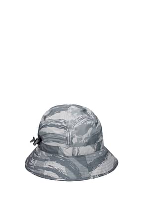 Moncler Gorros bucket Mujer Poliéster Gris