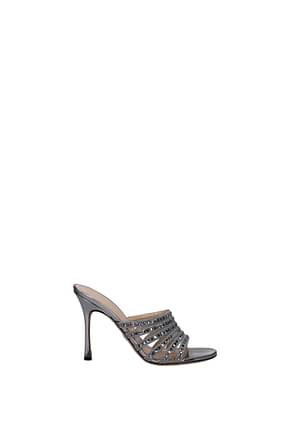 Christian Dior Sandals gem Women Fabric  Gray