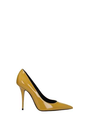 Saint Laurent Pumps marylin Women Patent Leather Yellow Antique Yellow