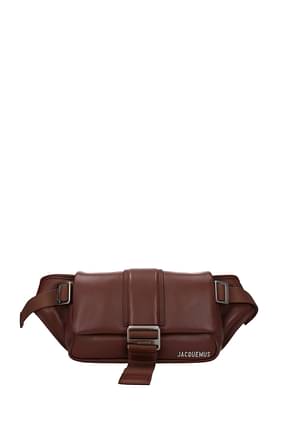Jacquemus Backpack and bumbags la banane Men Leather Brown