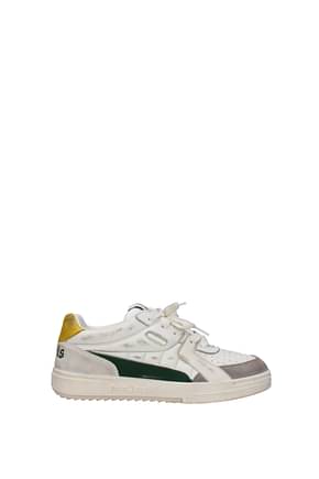 Palm Angels Sneakers university  Men Leather White Green