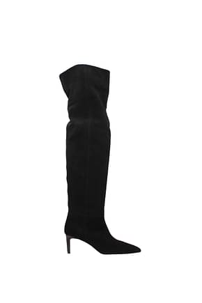 Paris Texas Boots Women Suede Black