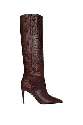 Paris Texas Boots Women Leather Brown Chocolate