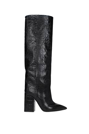 Paris Texas Boots anja Women Leather Black Charcoal