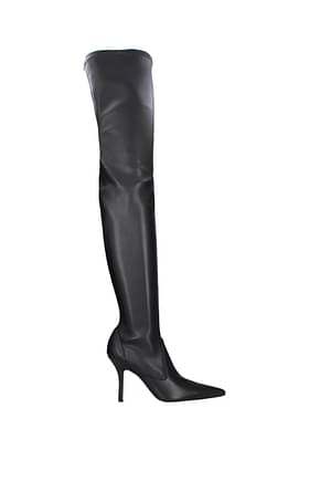 Paris Texas Boots Women Leather Black