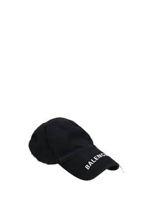 Balenciaga القبعات رجال قطن أسود