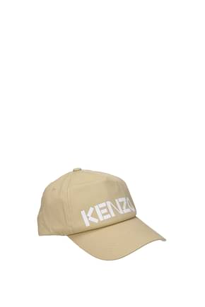 Kenzo Hats Women Cotton Beige