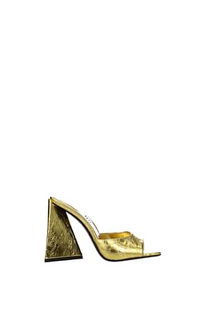 The Attico Sandals devon Women Leather Gold