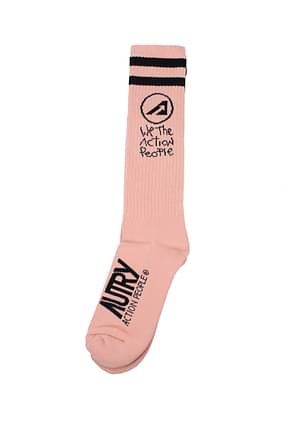 Autry Socks Men Cotton Pink