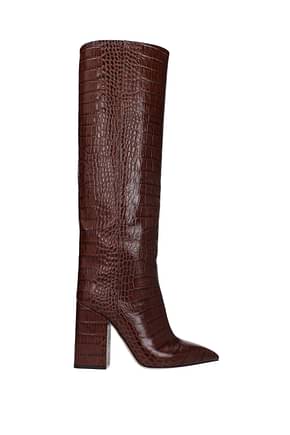 Paris Texas Boots anja Women Leather Brown Chocolate