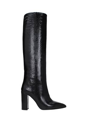 Paris Texas Boots Women Leather Black Charcoal