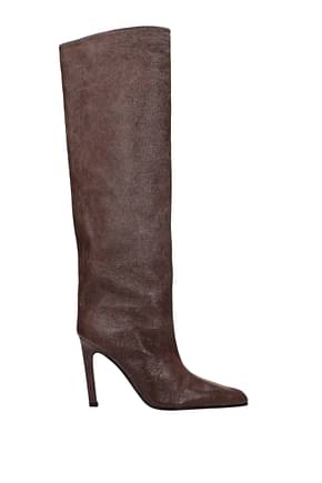 Paris Texas Boots Women Leather Brown Burnt
