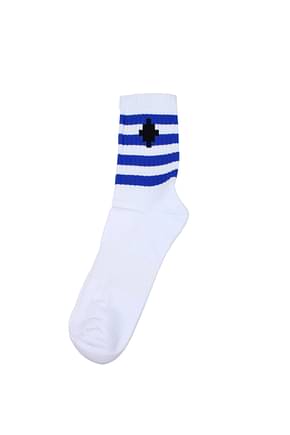 Marcelo Burlon Socks Men Cotton White Blue