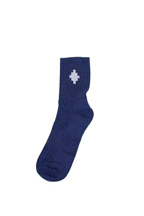 Marcelo Burlon Socks Men Cotton Blue White