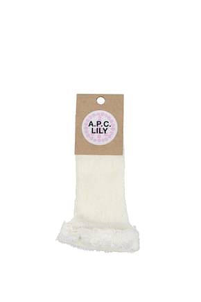 A.P.C. Short socks lily Women Polyamide White Cream