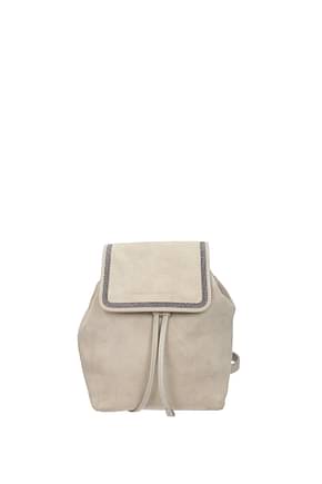 Brunello Cucinelli Backpacks and bumbags Women Suede Beige