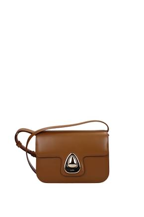 A.P.C. Shoulder bags astra Women Leather Brown Honey