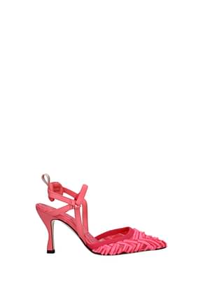 Fendi Sandals Women Fabric  Pink