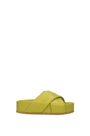 Stella McCartney Slippers and clogs Women Eco Leather Green Lime