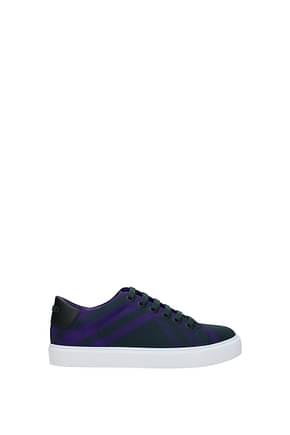 Burberry Sneakers Femme Tissu Vert Violet