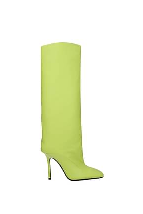The Attico Boots Women Leather Green Lime