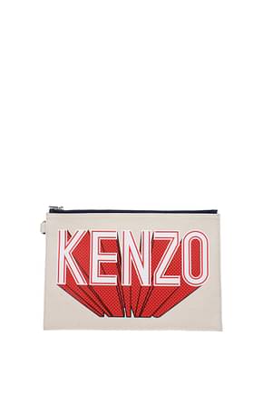 Kenzo Clutches Women Fabric  Beige