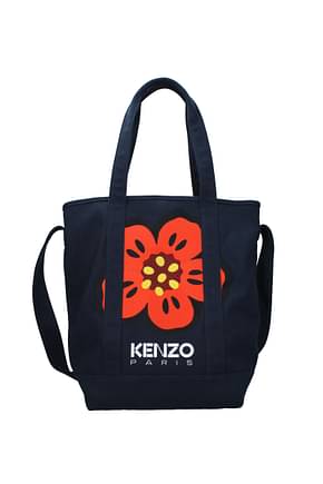 Kenzo Crossbody Bag Men Fabric  Blue Blue Navy