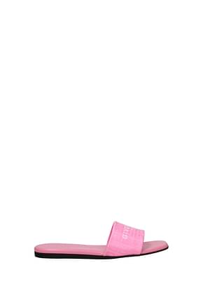 Givenchy Zapatillas y zuecos 4g Mujer Tejido Rosa Rosa Brillante