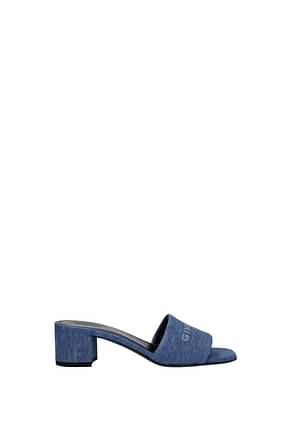 Givenchy Sandals Women Fabric  Blue Denim