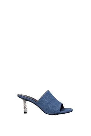 Givenchy Sandali Donna Tessuto Blu Denim