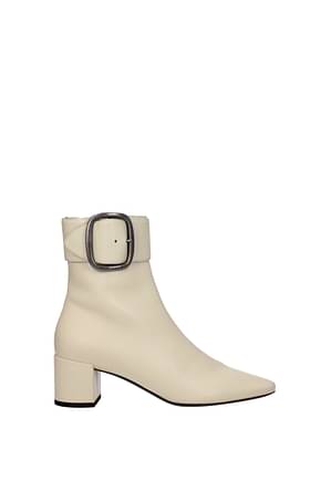 Saint Laurent Ankle boots joplin Women Leather Beige