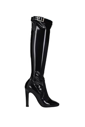 Saint Laurent Boots lala Women Patent Leather Black