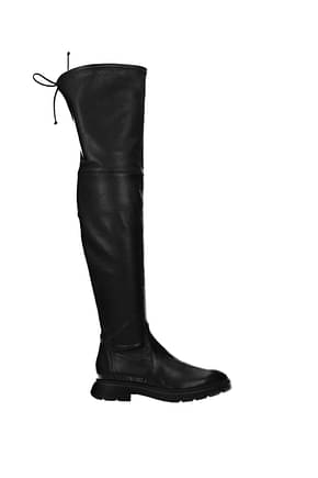 Stuart Weitzman Boots Women Leather Black
