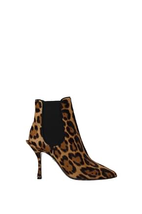 Dolce&Gabbana टखने तक ढके जूते महिलाओं टट्टू त्वचा भूरा