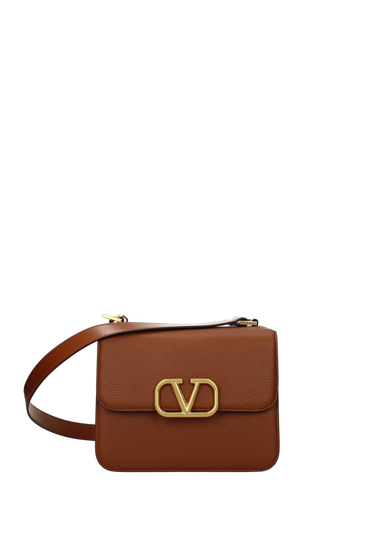 Valentino Garavani Stud Sign V Logo Brown Crossbody Bag – Queen Bee of  Beverly Hills