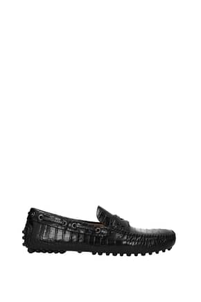 Car Shoe Loafers Men Leather Black