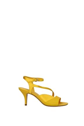 Salvatore Ferragamo Sandals Women Satin Yellow
