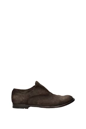 Officine Creative Lace up and Monkstrap Men Suede Brown