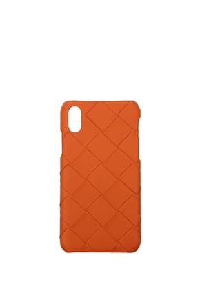Bottega Veneta غطاء iPhone iphone xs رجال جلد البرتقالي