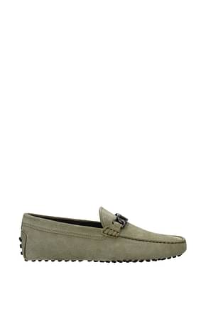 Tod's Loafers Men Suede Green