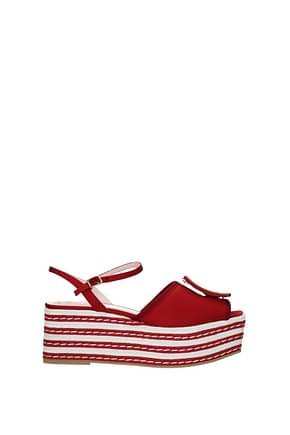 Roger Vivier Sandals Women Fabric  Red