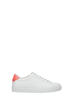 Givenchy Sneakers urban street Donna Pelle Bianco Rosa Neon
