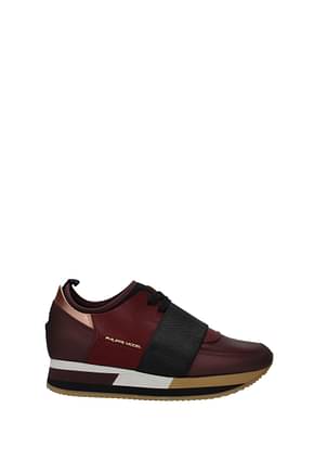 Philippe Model Sneakers folie Donna Pelle Rosso