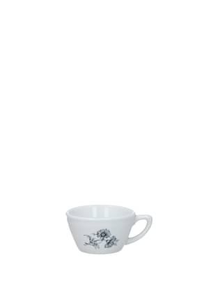 Richard Ginori Tee und Kaffee margherite set x 6 Heim Porzellan Weiß Blau