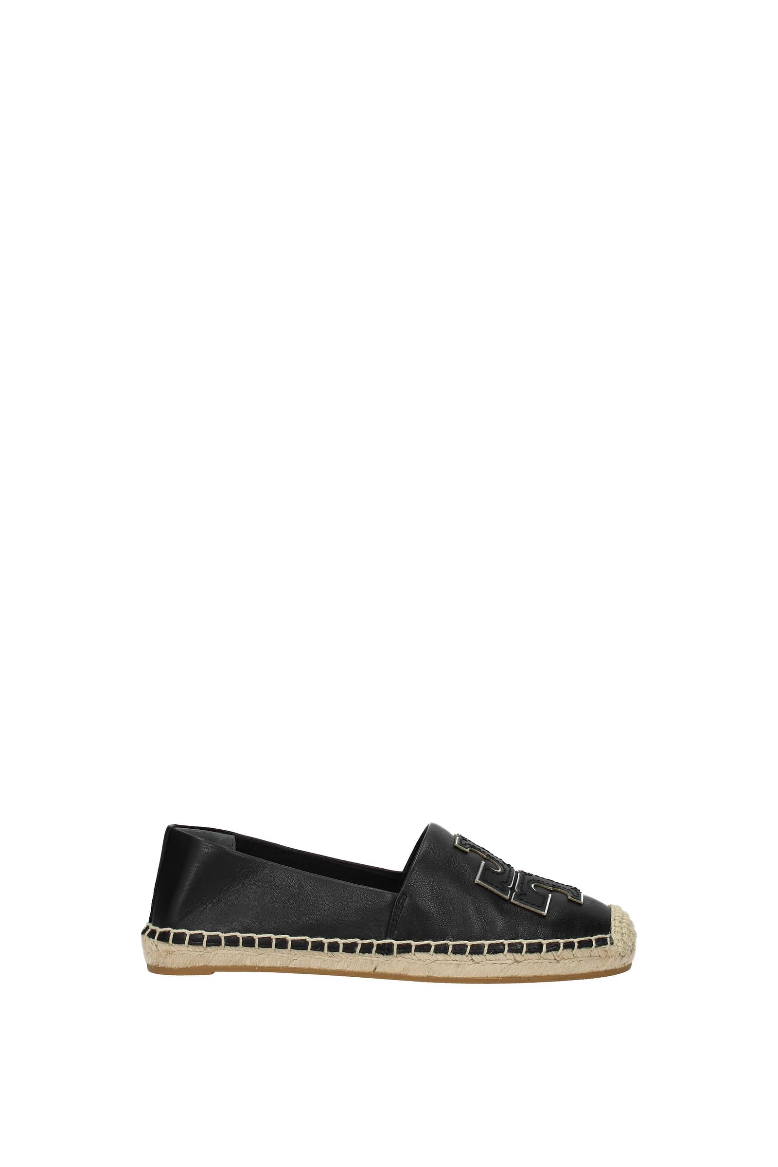 Tory burch black on sale and white espadrilles